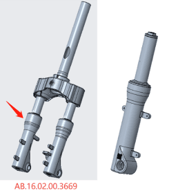 Left aluminum cylinder
