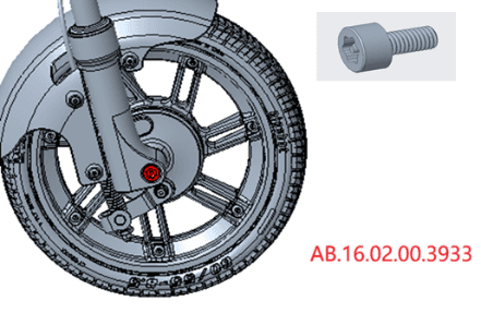 Front axle screw