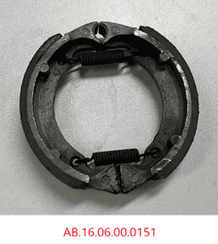 Front drum brake shoe block assembly