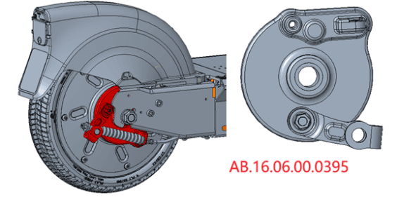 Rear drum brake