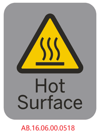 Heat warning label