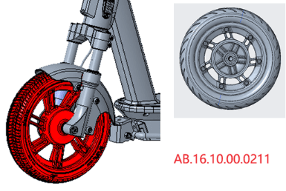 Front wheel assembly